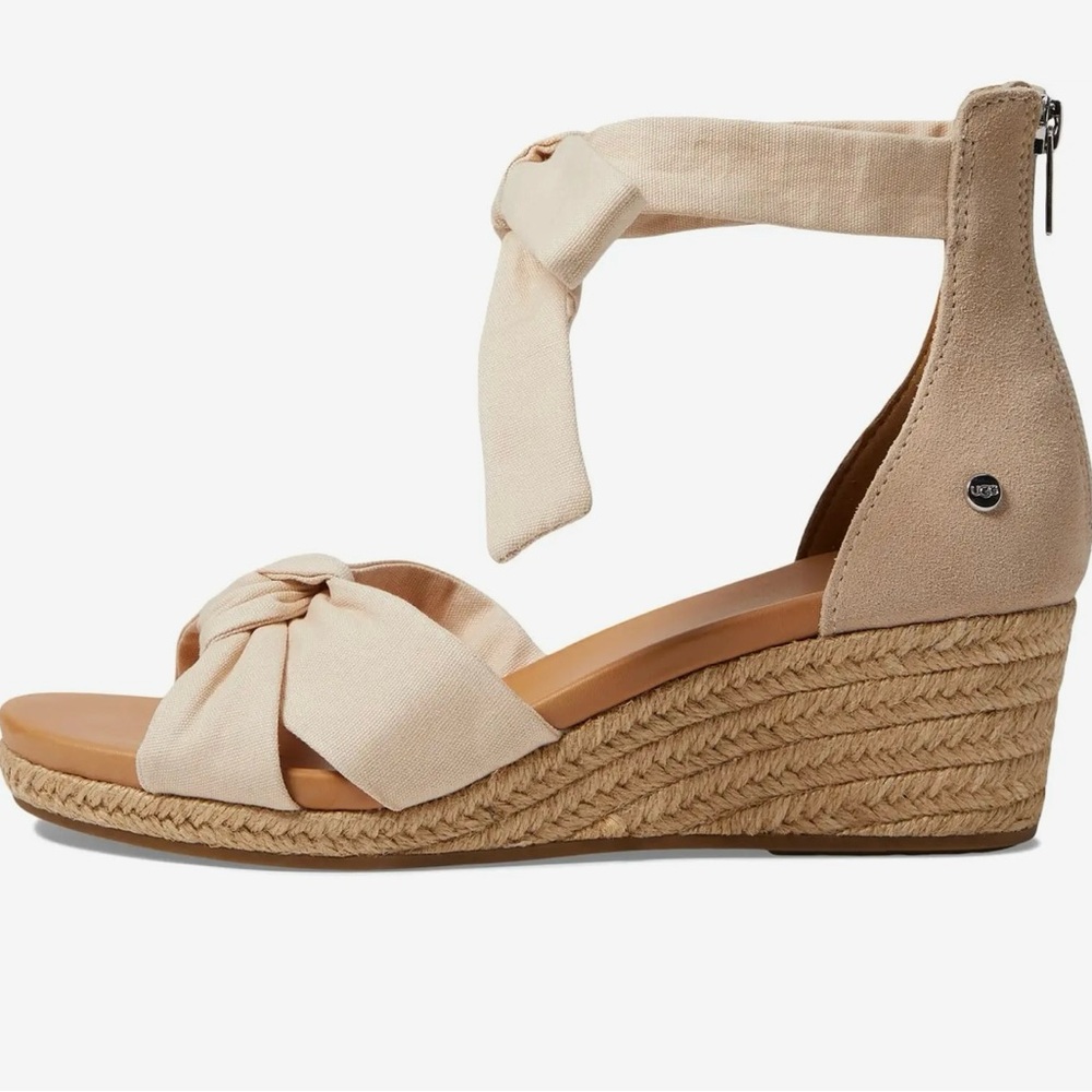 UGG Women's Yarrow Espadrille Wedge Sandals; Size 10; Color Canvas #35B - Picture 3 of 8